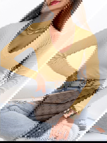 Prążkowana bluzka z...