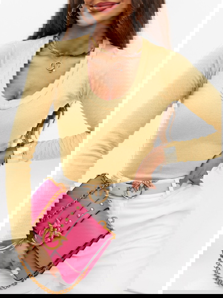 Prążkowana bluzka z... 2