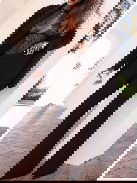 Czekoladowe spodnie z...