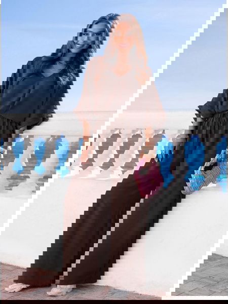 Czekoladowy komplet bluzka... 2