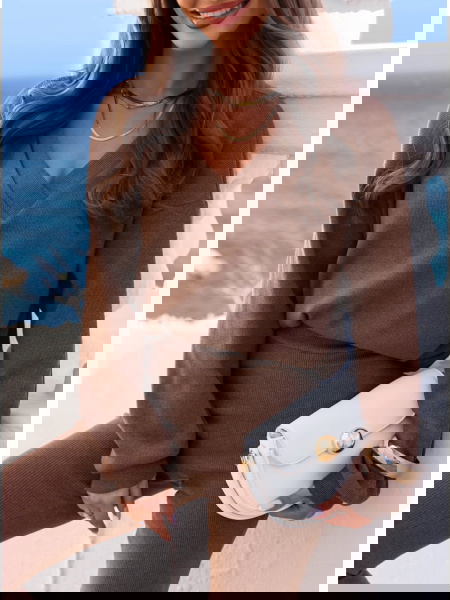 Prążkowany komplet bluzka z... 2