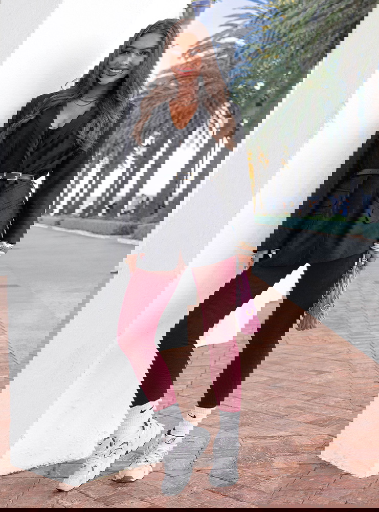 Bordowe prążkowane dopasowane...