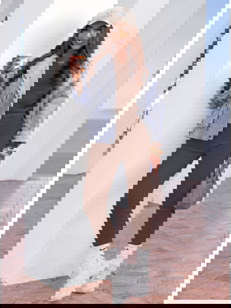 Prążkowany komplet spodnie... 2