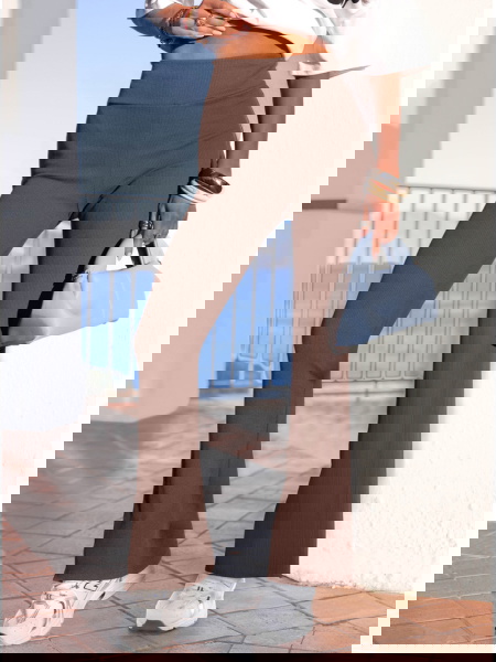 Prążkowane spodnie z... 2