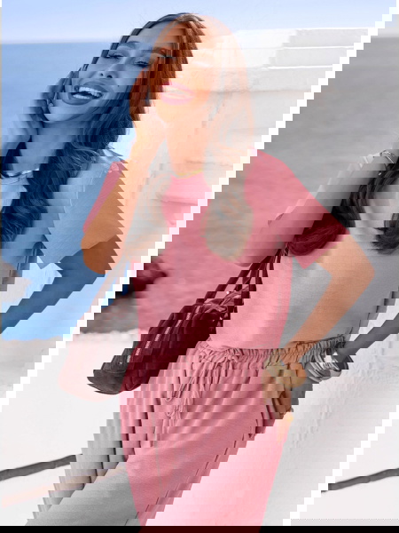 Komplet bluzka z krótkim...