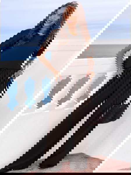 Czekoladowy komplet bluzka...