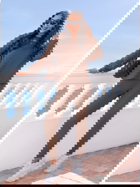 Prążkowany komplet bluzka i... 2