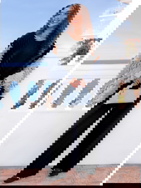 Czarny komplet bluzka z... 2