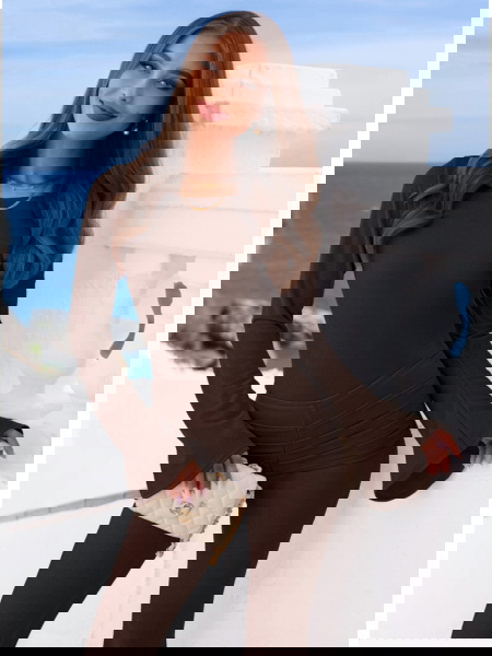 Czekoladowy komplet bluzka... 2