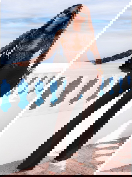 Czekoladowe spodnie z...