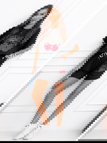 Czarny komplet bluzka i... 2