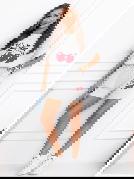 Biały komplet bluzka i...