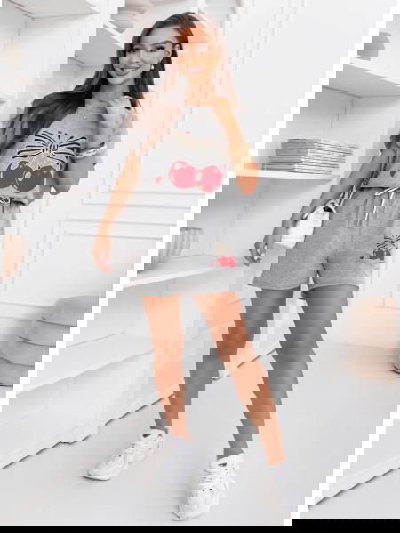 Szary komplet bluzka i...