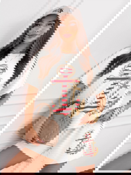 Biały komplet bluzka i...