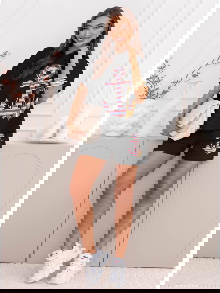 Czarny komplet bluzka i...