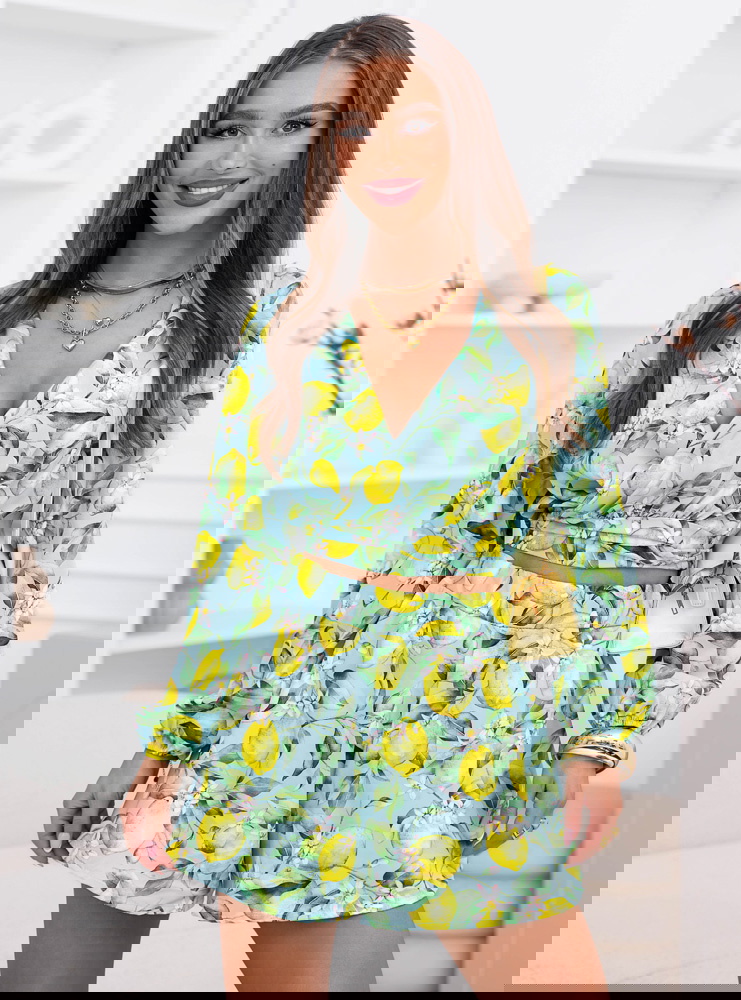 Wzorzysty komplet top i spodenki...