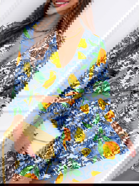 Wzorzysty komplet top i... 2