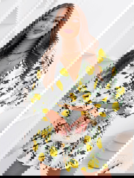 Wzorzysty komplet top i...