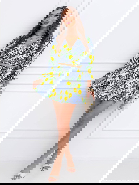 Wzorzysty komplet top i...