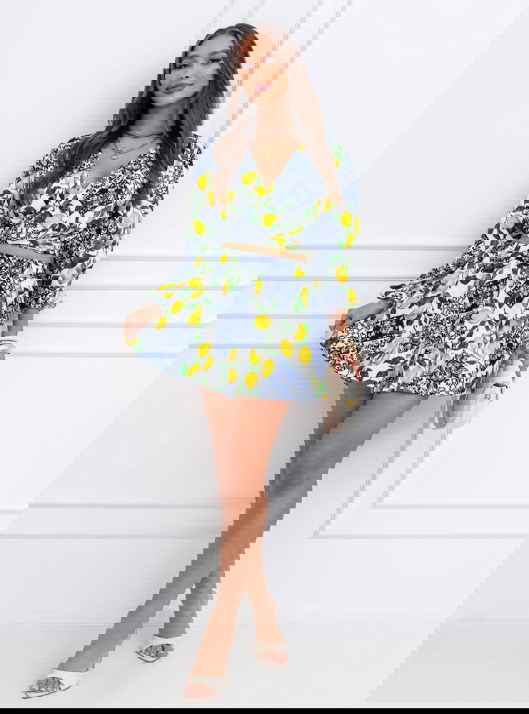 Wzorzysty komplet top i spodenki...