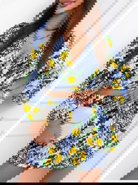 Wzorzysty komplet top i... 2