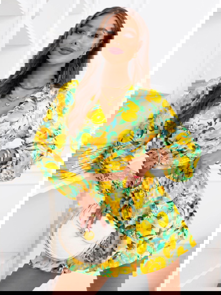 Wzorzysty komplet top i...