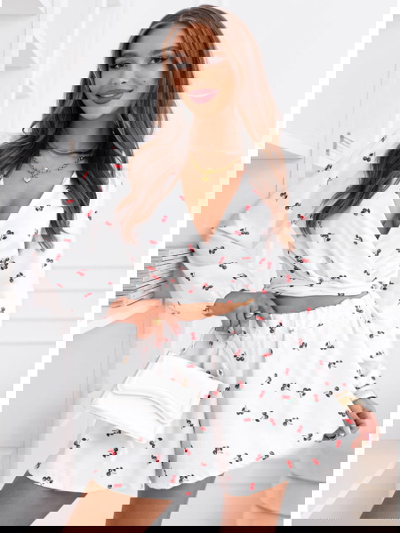 Wzorzysty komplet top i...