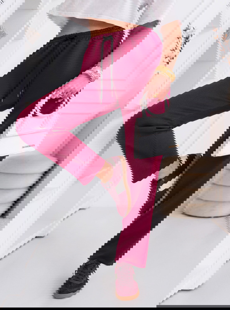 Bordowe spodnie z kieszeniami Nancyia