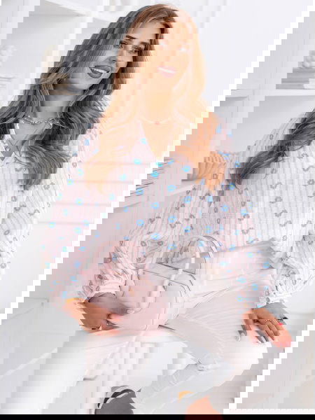 Muślinowa koszula w paski...