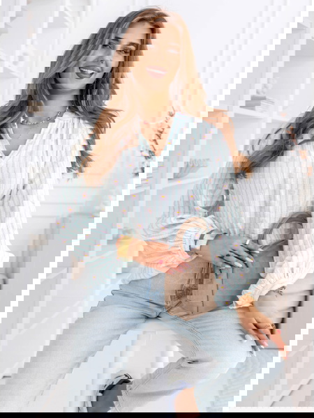 Muślinowa koszula w paski...