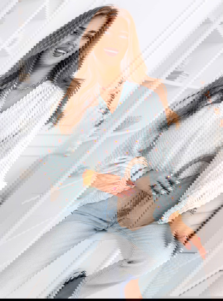 Muślinowa koszula w paski Aubrianne -...