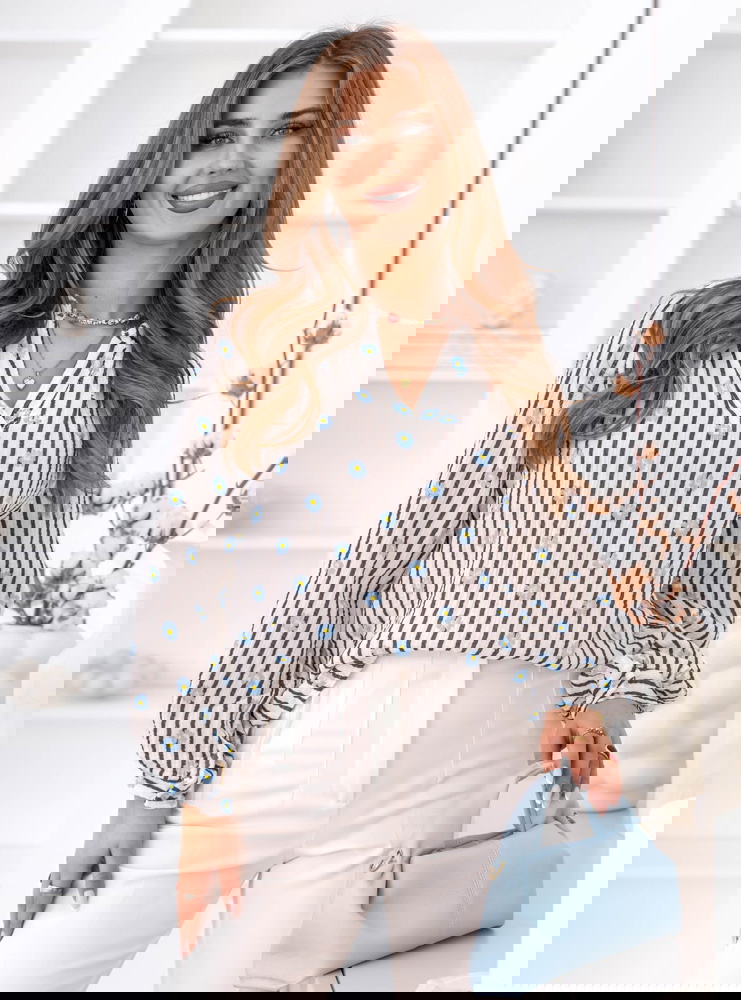 Muślinowa koszula w paski Aubrianne -...