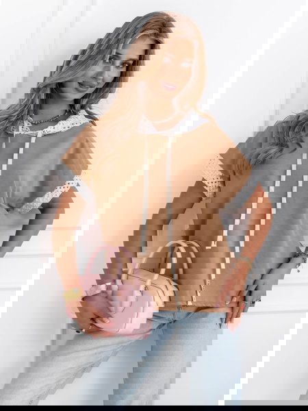 Beżowa bluzka z kapturem...