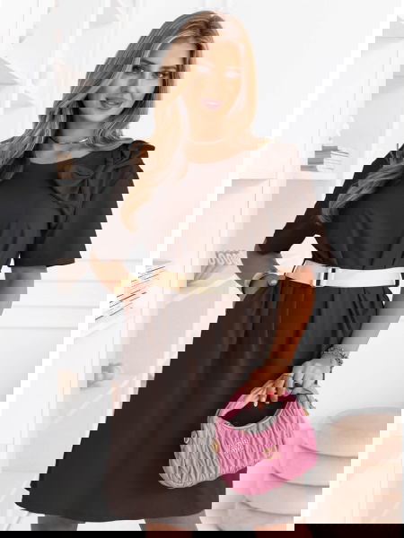 Czekoladowa sukienka mini z...