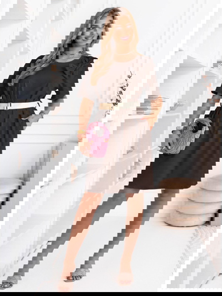 Czekoladowa sukienka mini z... 2