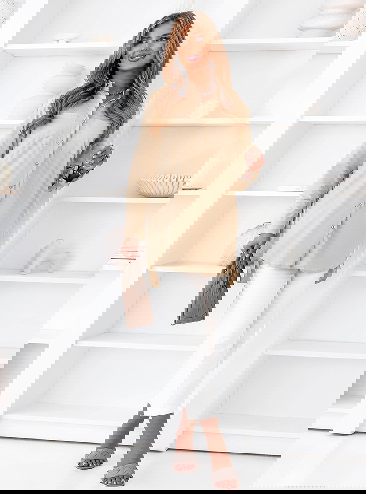 Beżowa koszula z kieszeniami Patrianna