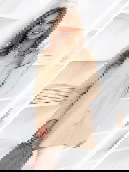 Beżowa koszula z... 2