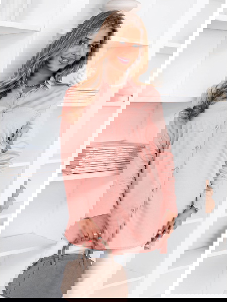 Pudrowa koszula z...