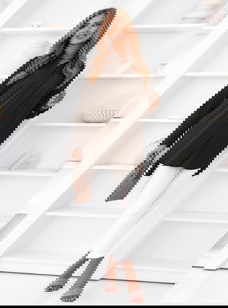 Czekoladowa koszula z kieszeniami...