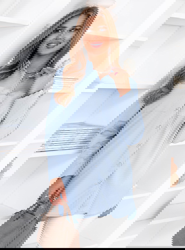 Błękitna koszula z kieszeniami Patrianna