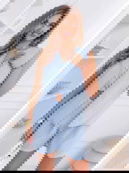 Błękitny komplet spodenki i... 2