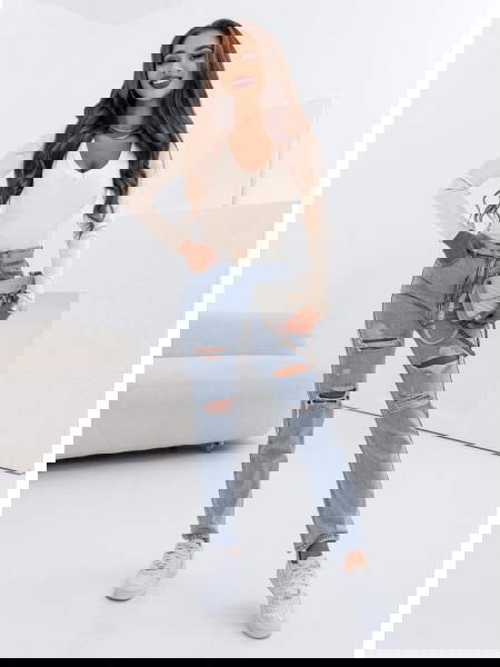 Prążkowana bluzka z... 2