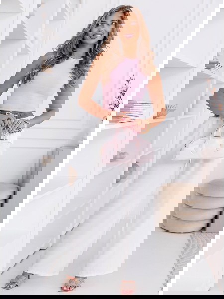 Białe szerokie spodnie z... 2