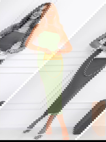 Prążkowana sukienka z...