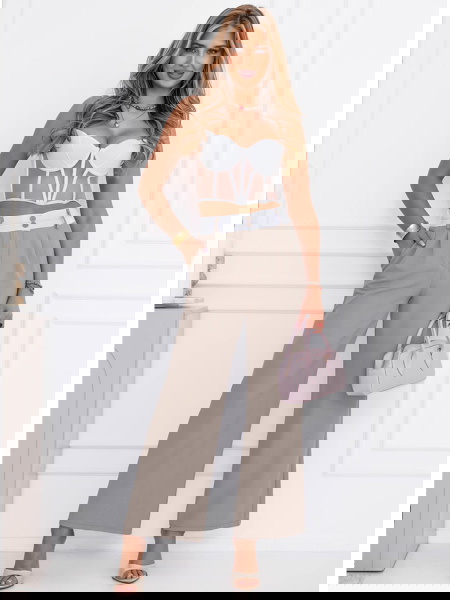 Szerokie spodnie z...