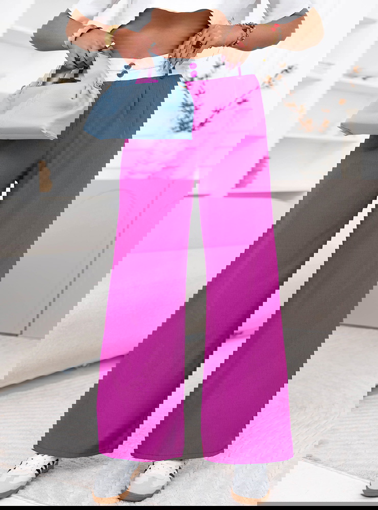 Szerokie spodnie z kieszeniami...