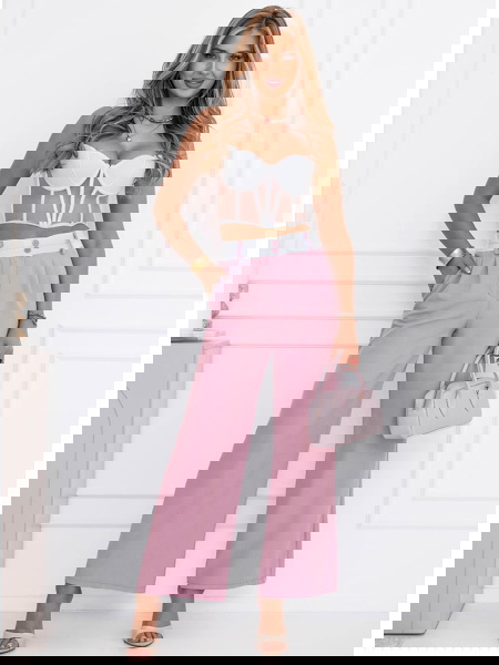 Szerokie spodnie z...