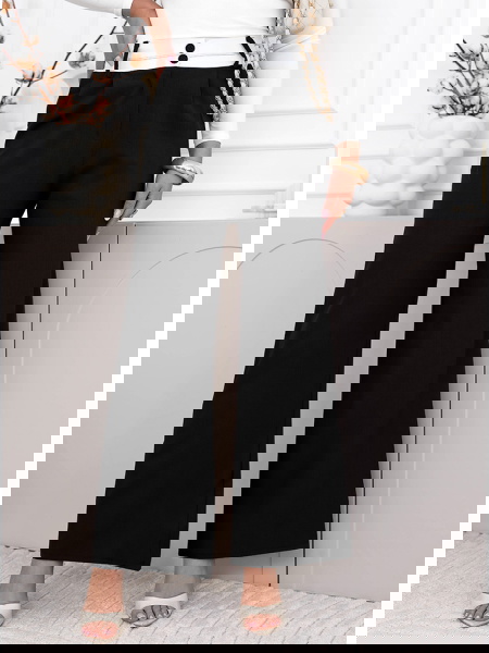 Czarne szerokie spodnie z... 2