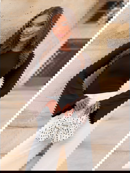 Czekoladowa bluzka z...