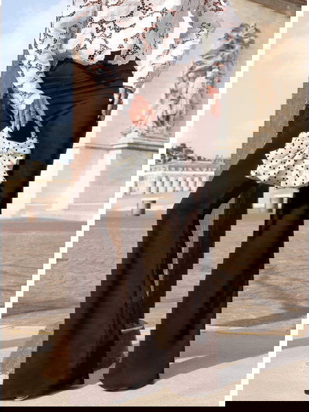 Czekoladowe spodnie z...